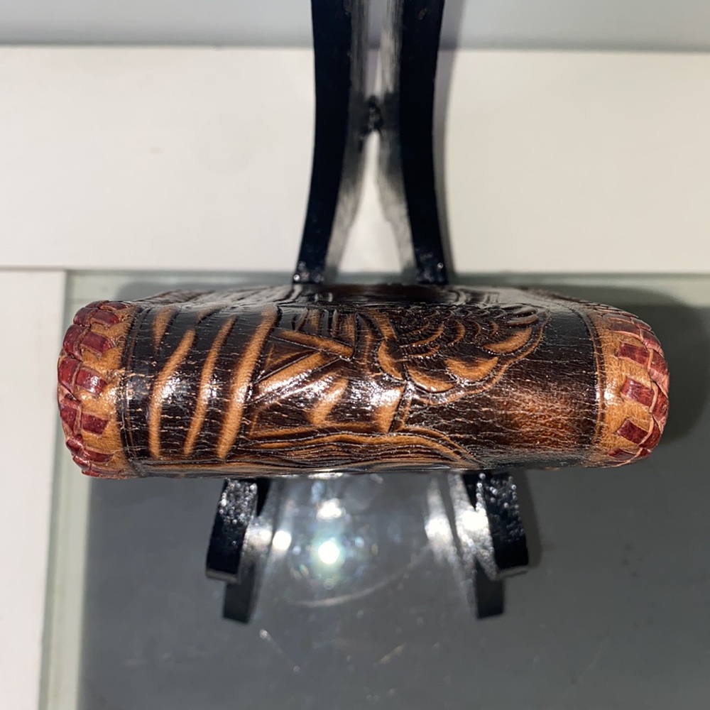 Vintage Tooled Leather Horse & Barn Country Western Wallet Billfold - Picture 15 of 16